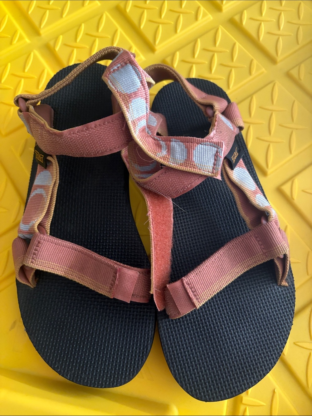 Teva Outdoor Sport Sandals in Rust Pink and Black